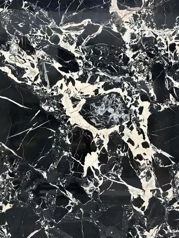 Luxury Black and White marble Noir Grand Antique Marble Polish Slabs