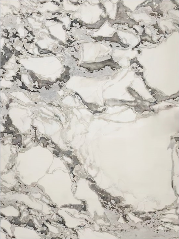 Light Gray Dover White Marble Polish Slab