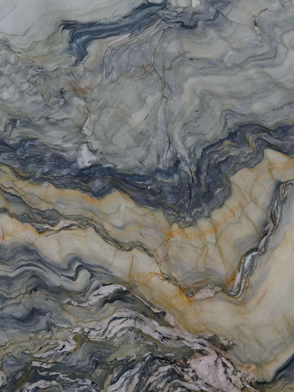 Blue Fusion Quartzite Polish Slab